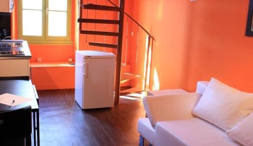 Studio with mezzanine