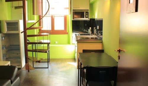 Studio with mezzanine