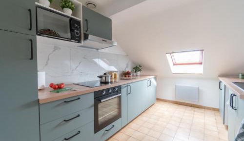 Trendy Green Apartment