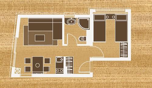 Small One-Bedroom Family Apartment