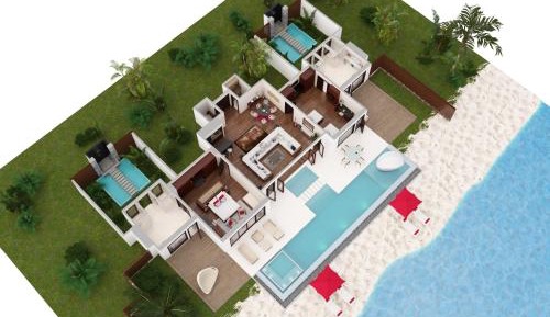 Two Bedroom Beach Pool Pavilion