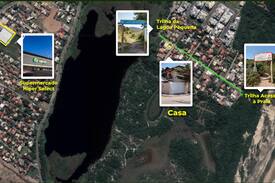 Lagoa Pequena House | Casa no Novo Campeche, pé-na-areia e Lagoa Pequena