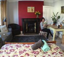 Uplands House | Comfortable bedroom with Queens Bed, sofa & desk