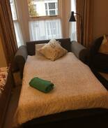 Uplands House | Comfortable bedroom with Queens Bed, sofa & desk