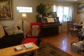 North Park Hill House | NE Park Hill: room w full bed, shared living rooms