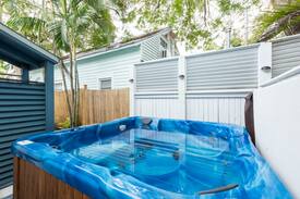 Old Town Cabin | Dog-friendly, colorful cottages w/ pool & hot tub in a fabulous location!