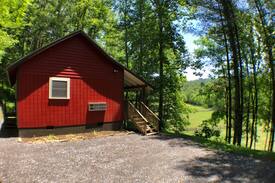Burnsville Cabin | Red Cabin at WaLeLu Farm