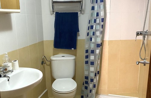 Puerto de Mazarron Apartment | Accessible apartment 50 metres to beach ,large communal pool, sea view balcony