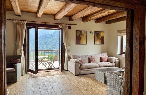 Borjana Cottage | Hisa Hancnel sleeps 2-13 with stunning views near Kobarid and the Nadiza river.