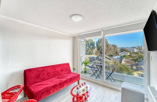 Concon Apartment | Red Concept 1D con Wifi, Terraza & Piscina