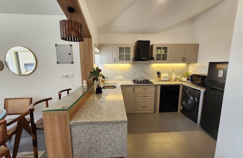 Pilerne Apartment | Aesthetic 2BHK near Candolim AC comfort & stunning views few minutes from beach