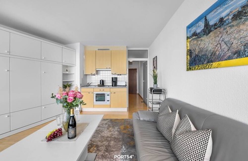 Schleswig Apartment | Wikingturm 20.4 - 20th floor, 1 room, shower room, Schlei view, underground parking garage