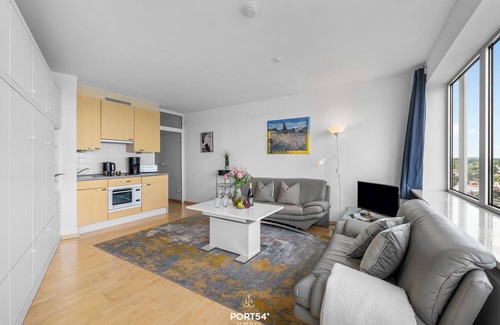 Schleswig Apartment | Wikingturm 20.4 - 20th floor, 1 room, shower room, Schlei view, underground parking garage