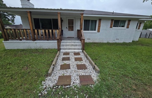 Bath House | This 3 bedroom 1 bathroom brick ranch is located between Aiken and Augusta.