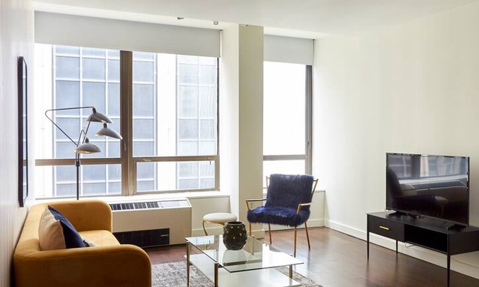 Financial District Apartment | Sonder | 95 Wall | Sun-Filled 1BR + Fitness Center