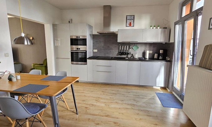 Schwerin Apartment | Apartment 'Am Stadthafen' with Balcony and Wi-Fi