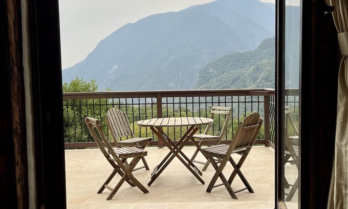 Borjana Cottage | Hisa Hancnel sleeps 2-13 with stunning views near Kobarid and the Nadiza river.