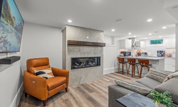 Vernon Apartment | Stay Cozy. Play Wild. Welcome to Blue Spruce Den - Vernon.