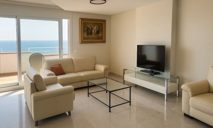 Tangier Apartment | Mediterranean Elegance with Spain Views 2BR Apartment