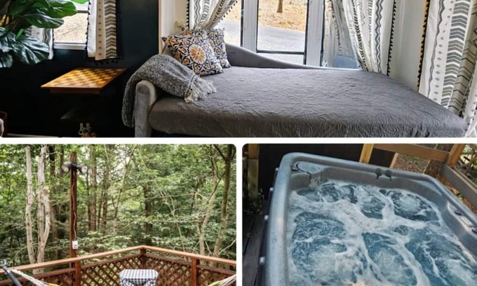 Gouldsboro House | Tiny Home W Hot Tub Near Pool & Lake
